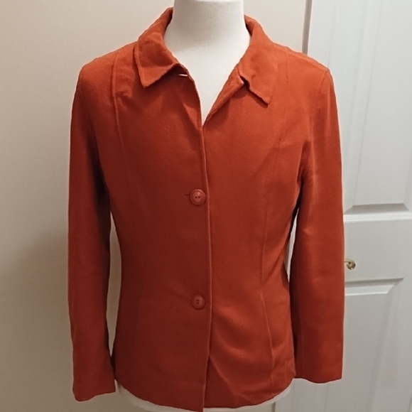 Jackets & Blazers - Orange wool blazer